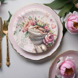 Assiettes En Carton Anniversaire de Reptile Lizard