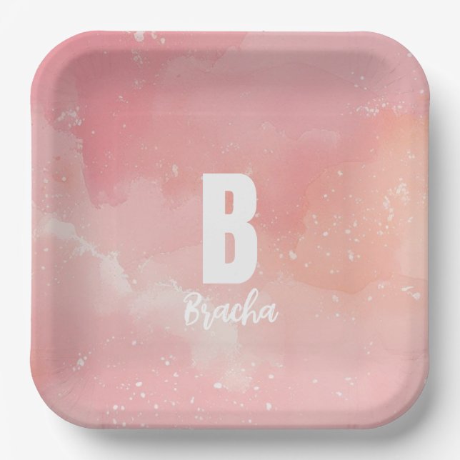 Assiettes En Carton Anniversaire de Tie dye bas mitzva (Recto)