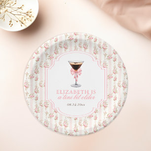 Assiettes En Carton Anniversaire de 'Tini Bit Older Espresso Martini C