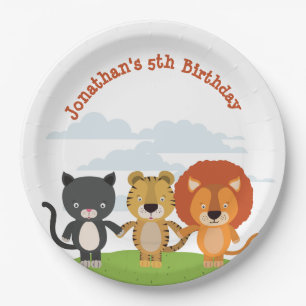 Assiettes En Carton Anniversaire des amis des animaux