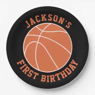 Assiettes En Carton Anniversaire du basket-ball