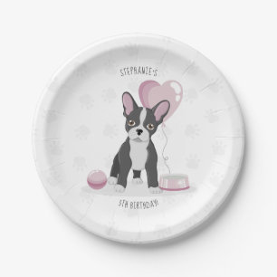 Assiettes En Carton Anniversaire du Bulldog français
