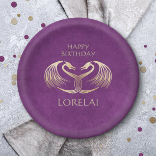 Assiettes En Carton Anniversaire du dragon viking celtique