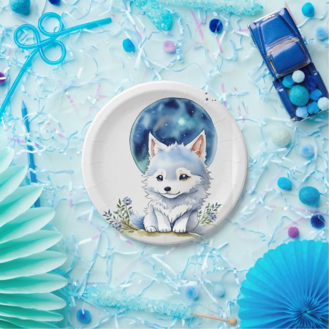 Assiettes En Carton Anniversaire du loup (Fête)