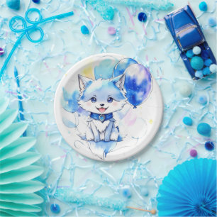 Assiettes En Carton Anniversaire du loup