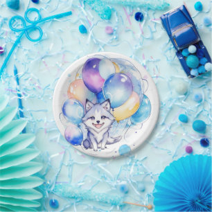 Assiettes En Carton Anniversaire du loup