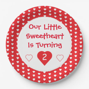 Assiettes En Carton Anniversaire du petit amoureux