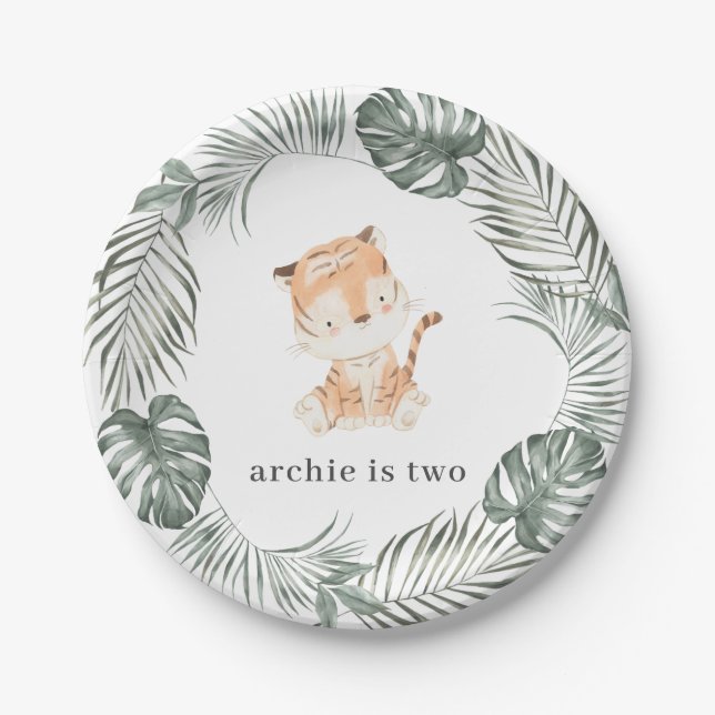 Assiettes En Carton Anniversaire du Tigre (Devant)