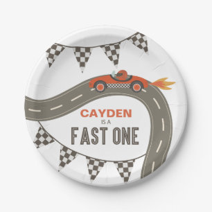 Assiettes En Carton Anniversaire Fast One Voiture de Course