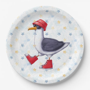 Assiettes En Carton Anniversaire Fun Jote Seagull Bird
