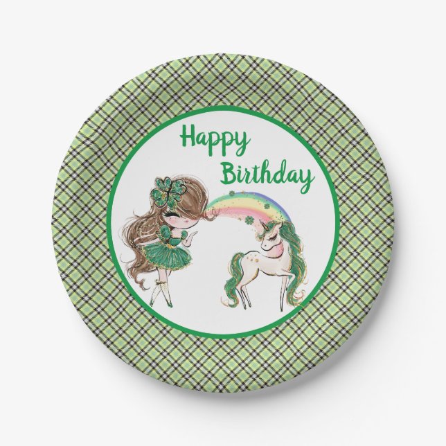 Assiettes En Carton Anniversaire irlandais (Devant)