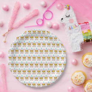 Assiettes En Carton Anniversaire Licorne Kitty Enfants