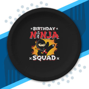 Assiettes En Carton Anniversaire Ninja Squad Party Thème - Ninja Anniv