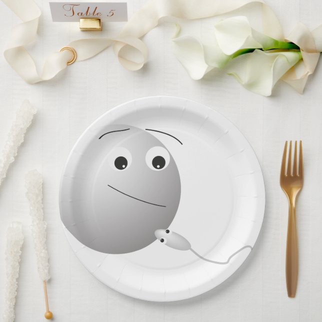 Assiettes En Carton anniversaire, oeuf, sperme, joyeux anniversaire, a (Mariage)