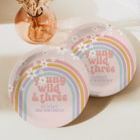 Anniversaire pastel arc-en-ciel Young Wild trois 3