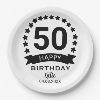 Assiettes En Carton Anniversaire personnalisé