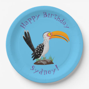 Assiettes En Carton Anniversaire personnalisé de la facture de corne j