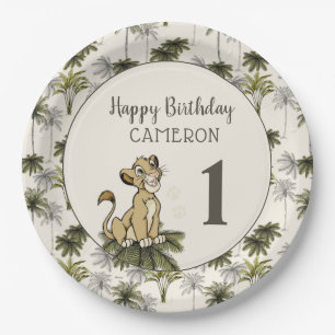 Assiettes En Carton Anniversaire personnalisé du Roi Lion