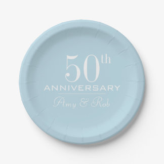 Assiettes En Carton Anniversaire personnalisé moderne stylé minimalist
