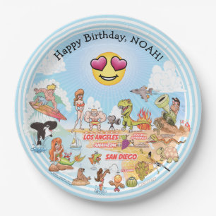 Assiettes En Carton Anniversaire personnalisé SoCal