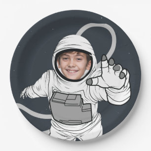 Assiettes En Carton Anniversaire photo de l'astronaute