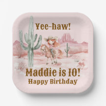 Anniversaire Rose Cowgirl Occidental