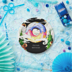 Assiettes En Carton Anniversaire simple de beigne enchantée