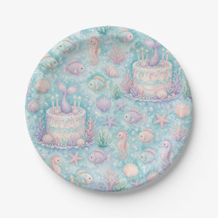 Assiettes En Carton Anniversaire sous la mer 