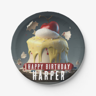 Assiettes En Carton Anniversaire sur le thème du blanc de neige