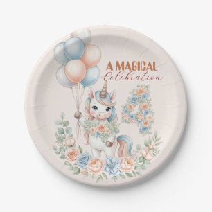 Assiettes En Carton Anniversaire Unicorn Dreams