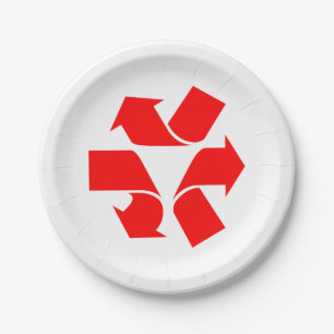 Assiettes En Carton Annuler le recyclage du symbole