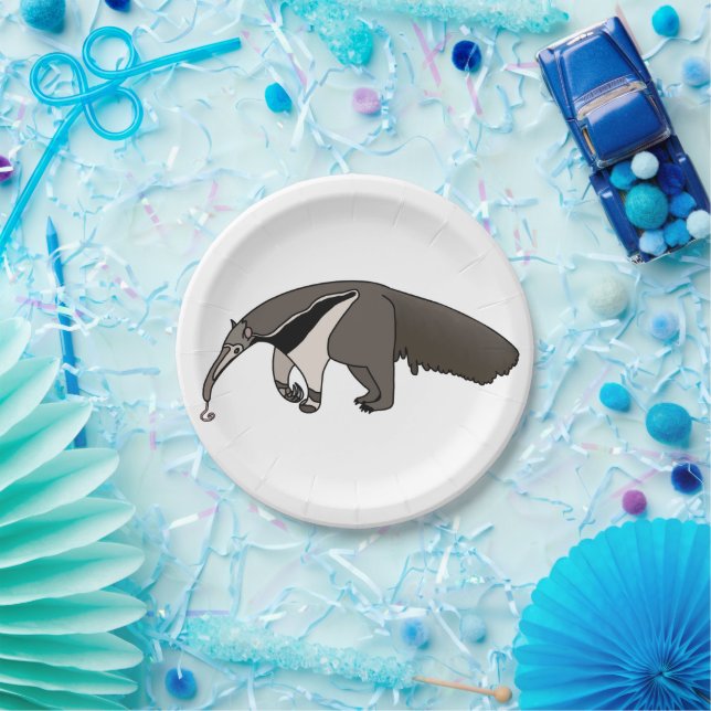 Assiettes En Carton Anteater géant (Fête)