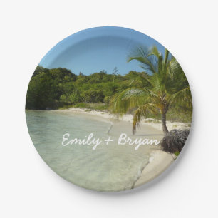 Assiettes En Carton Antiguan Beach Beautiful Tropical Landscape