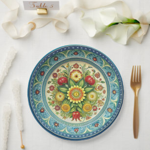 Assiettes En Carton Antique Kornilov Brothers Porcelain Plaque de papi