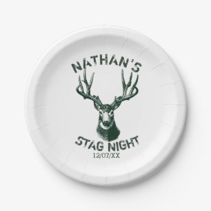 Assiettes En Carton Antlers nocturnes de stade personnalisés