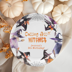 Assiettes En Carton Appel à toutes les sorcières Halloween Costume fêt