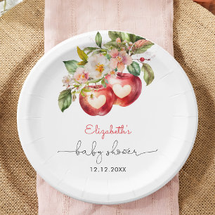 Assiettes En Carton Apple de notre oeil Baby shower moderne