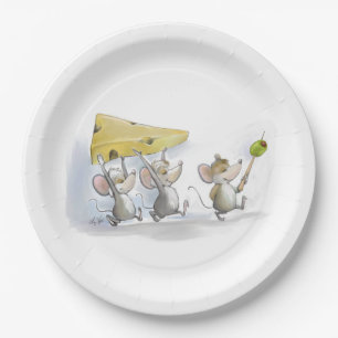 Assiettes En Carton Apporter la plaque à papier de fromage (avec des