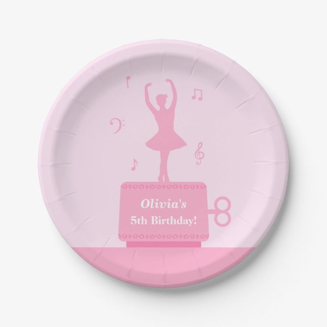 Assiettes En Carton Approvisionnements de fête d'anniversaire de fille (Devant)