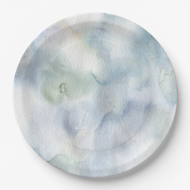Assiettes En Carton Aquarelle (Devant)