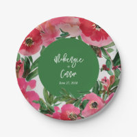 Aquarelle Botanique Anémonique Floral Vert Mariage