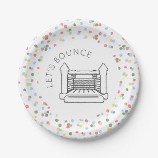 Assiettes En Carton Aquarelle classique Points Bounce Plaques de papie
