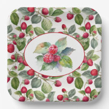 Aquarelle de framboises mignonnes