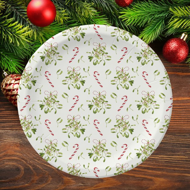 Assiettes En Carton Aquarelle de Noël simple et élégante (Créateur téléchargé)