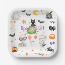 Aquarelle d'Halloween Cute Spooktaculaire