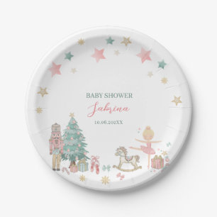 Assiettes En Carton Aquarelle Joyeux Noël Nutcracker Ballet bébé