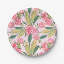 Aquarelle La Rosa Whimsy Plaques en papier or