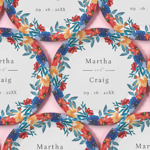 Assiettes En Carton Aquarelle mexicaine Fleur Mariage