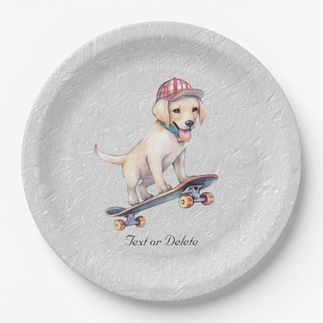 Assiettes En Carton Aquarelle Plaque de papier de récupération Labrado (Devant)