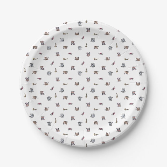 Assiettes En Carton Aquarelle Pooh & Friends | BABY SHOWER (Devant)